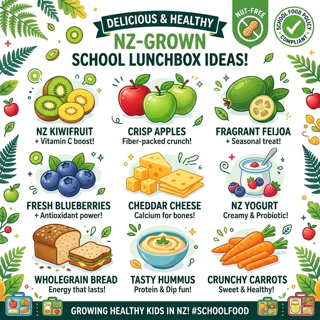 Key ingredients for a healthy kiwi lunchbox